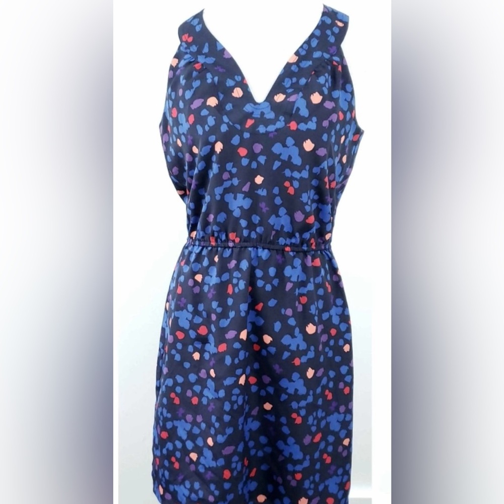 Loft colorful cinched waist dress